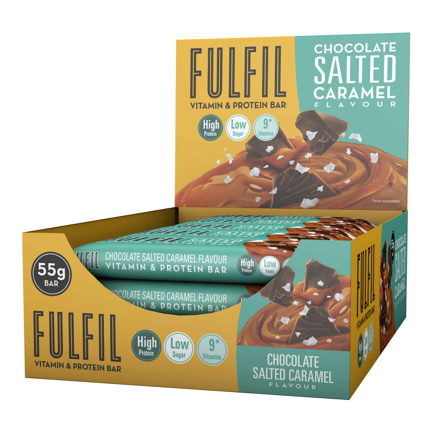 Chocolate Salted Caramel Protein Bar - 15x55g