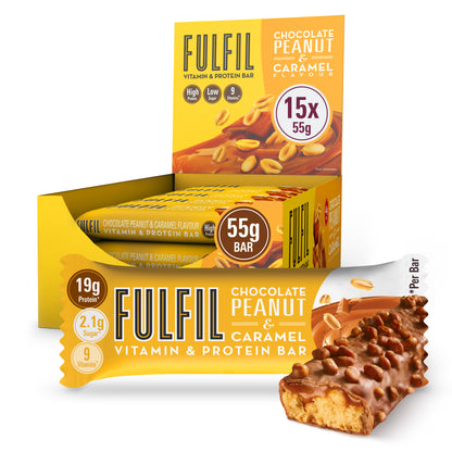 Chocolate Peanut and Caramel Protein Bar - 15x55g