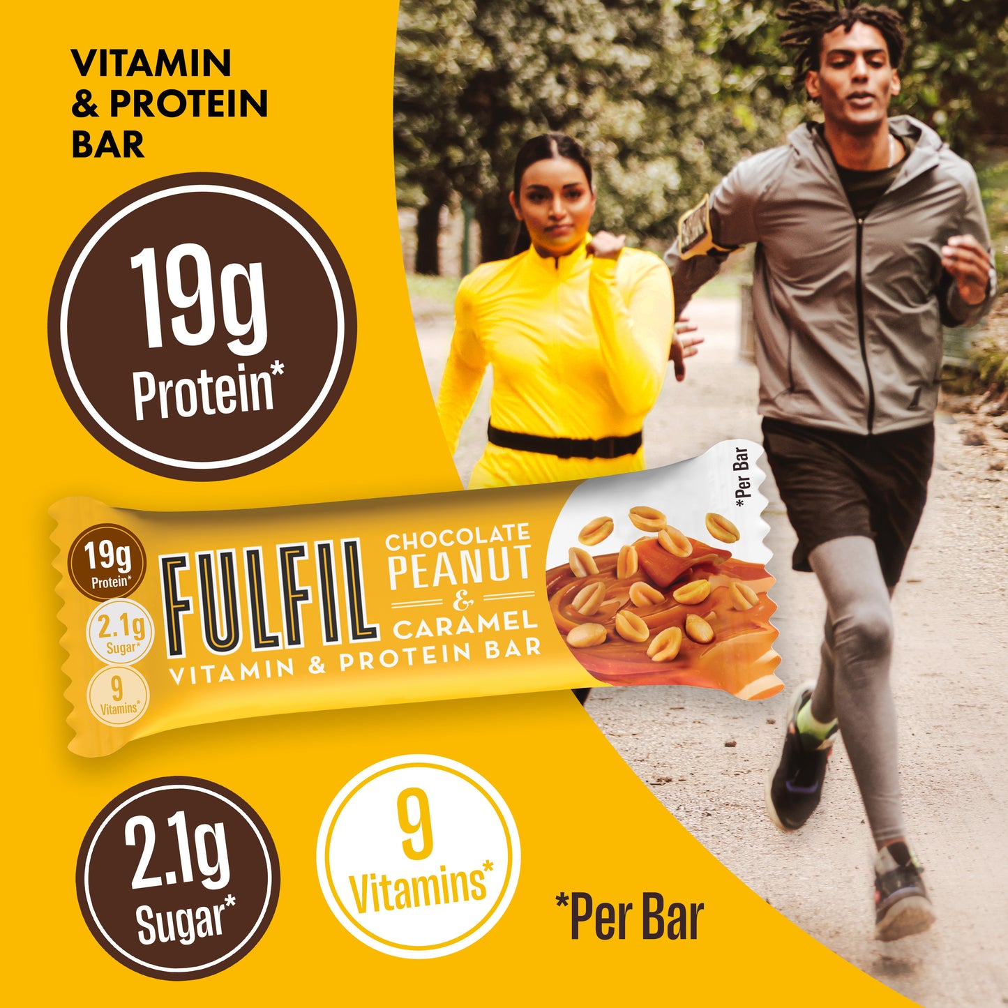 Chocolate Peanut and Caramel Protein Bar - 15x55g