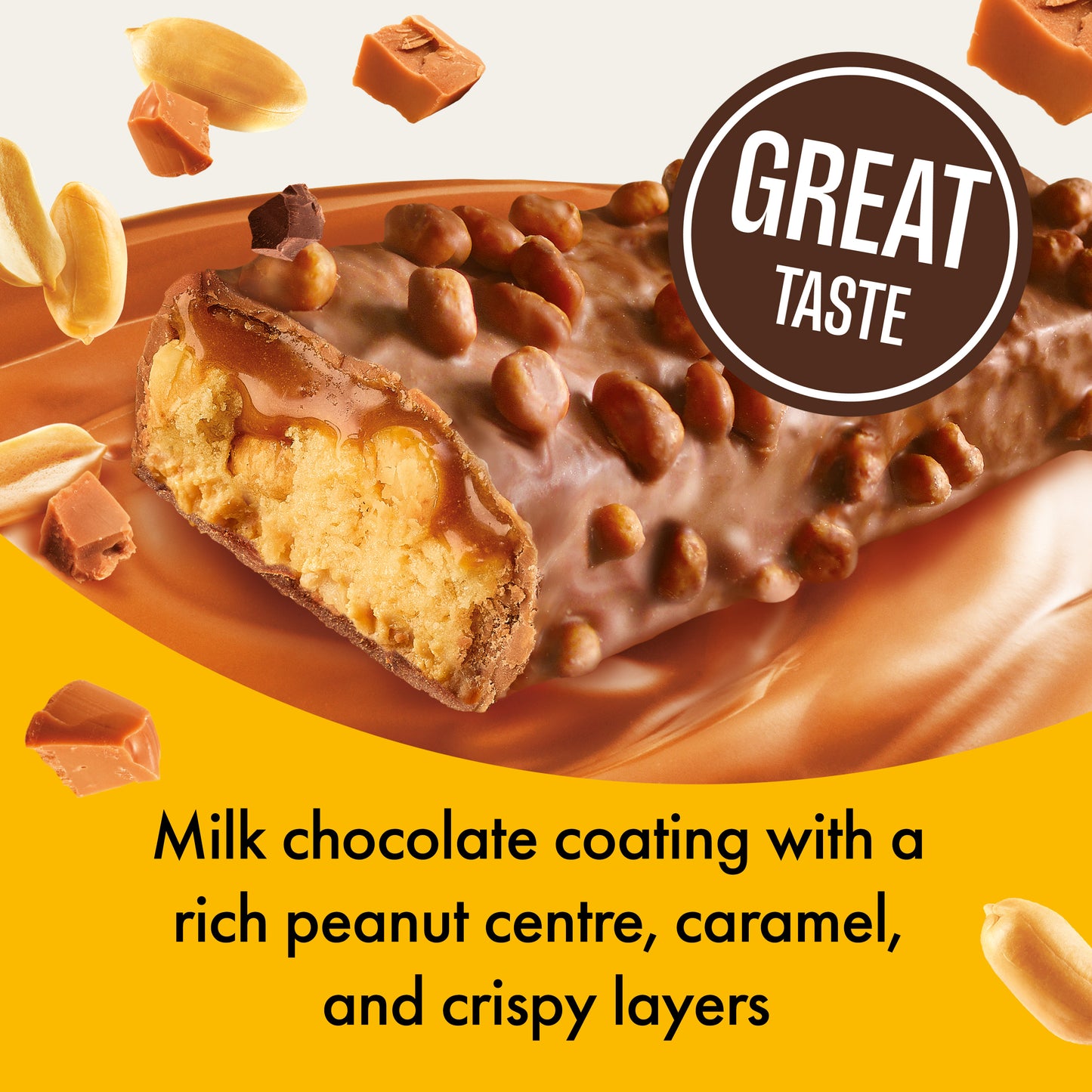Chocolate Peanut and Caramel Protein Bar - 15x55g