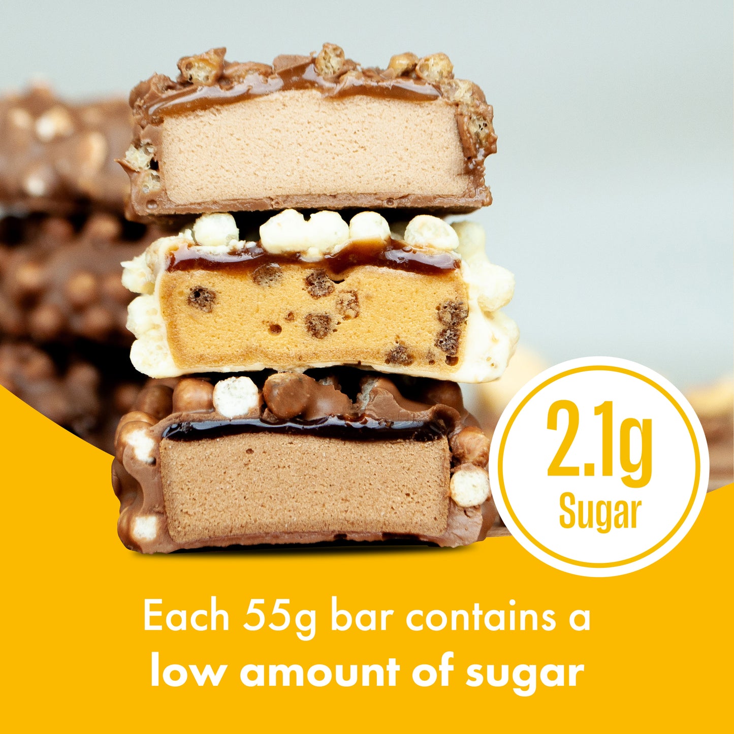 Chocolate Peanut and Caramel Protein Bar - 15x55g
